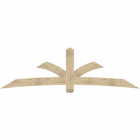 Ekena Millwork Davenport Rough Sawn Timber Gable Bracket, Douglas Fir, 108"W x 31 1/2"H x 2"D x 6"F, 7/12 Pitch GBW108X31X0206DAV00RDF